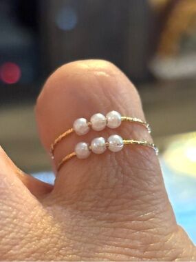 Gold plated size 6.5 - ring. Price is for one. Two rings available.